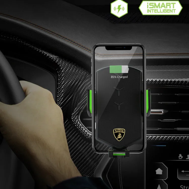 Automobili Lamborghini iSmart Intelligent Wireless Charger Air Vent Windshield Car Mount Phone Holder