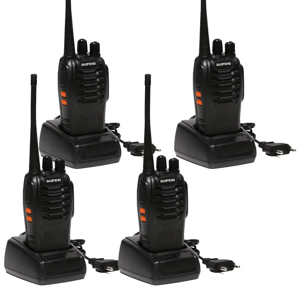 Baofeng BF-888S [4 Pack] | UHF |  5W | 16CH | CTCSS/DCS | Emergency Alarm | Flashlight