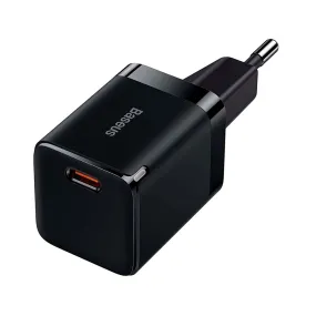 Baseus GAN3 30W Fast Charger Vægoplader m. USB-C - Sort