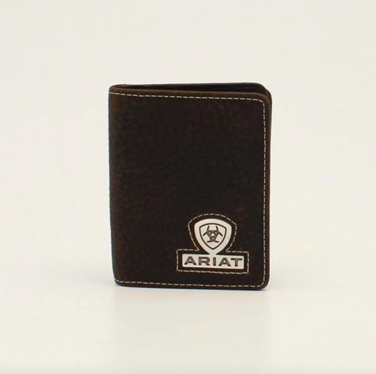 Bifold Flip Shield Concho Logo Mens Wallet