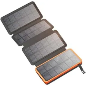 BigM solar charging power bank with 20000mAH storage 4 foldable panels