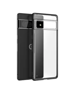 Black Frosted Clear Case Cover For Google Pixel 7 Pro