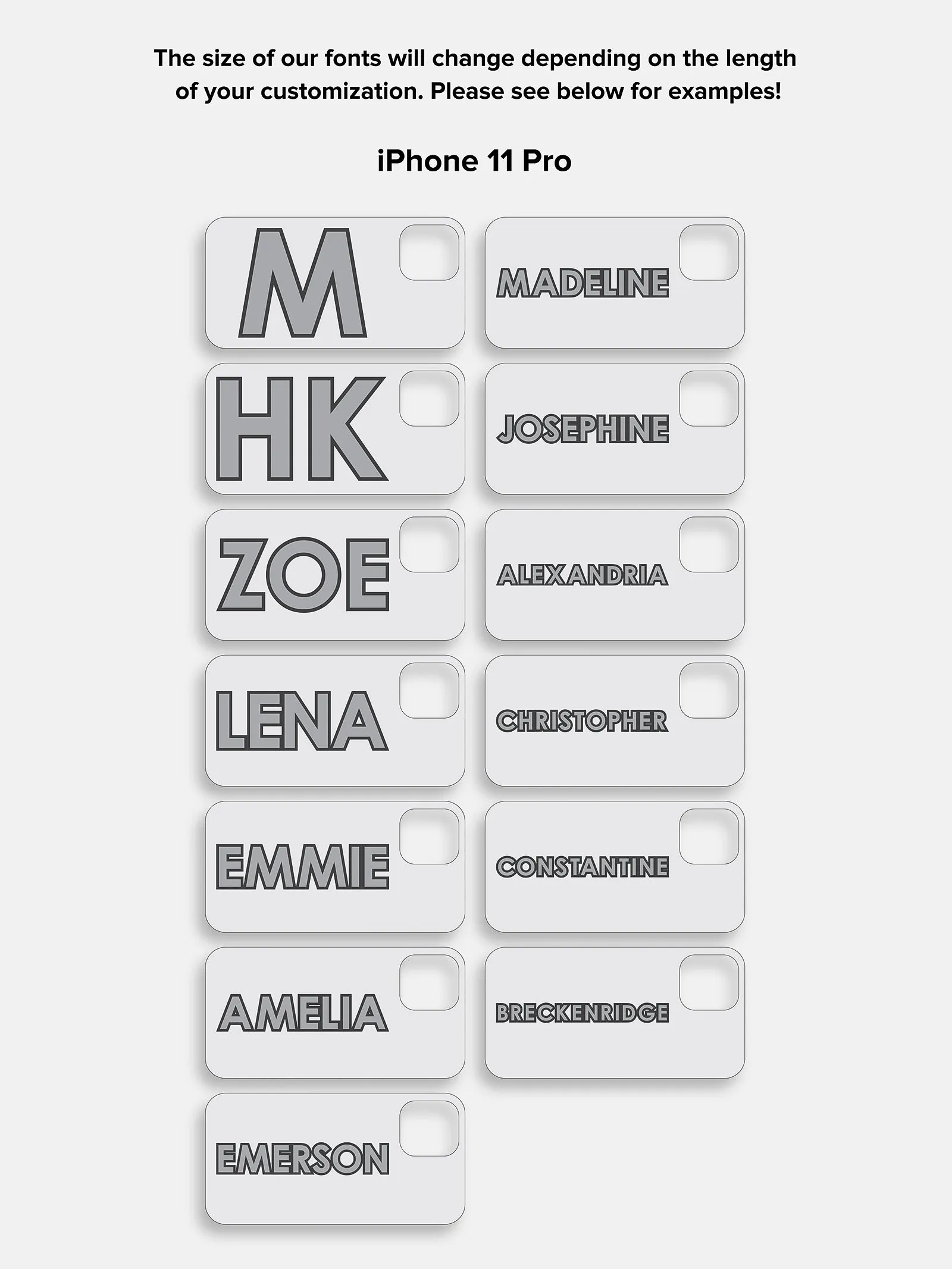 Block Font Custom iPhone Case - Beige/White