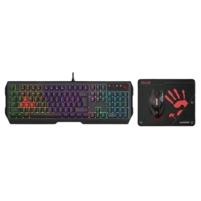 Bloody B1700 NEON Gaming Desktop Keyboard Mouse Black