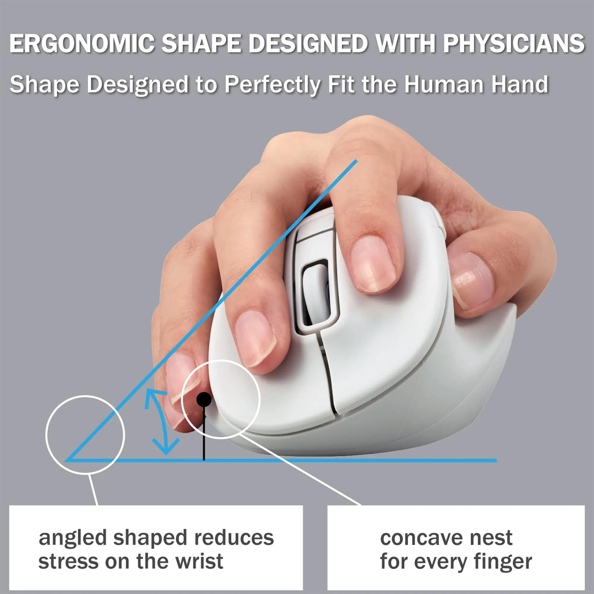 Bluetooth Wireless Ergonomic Mouse