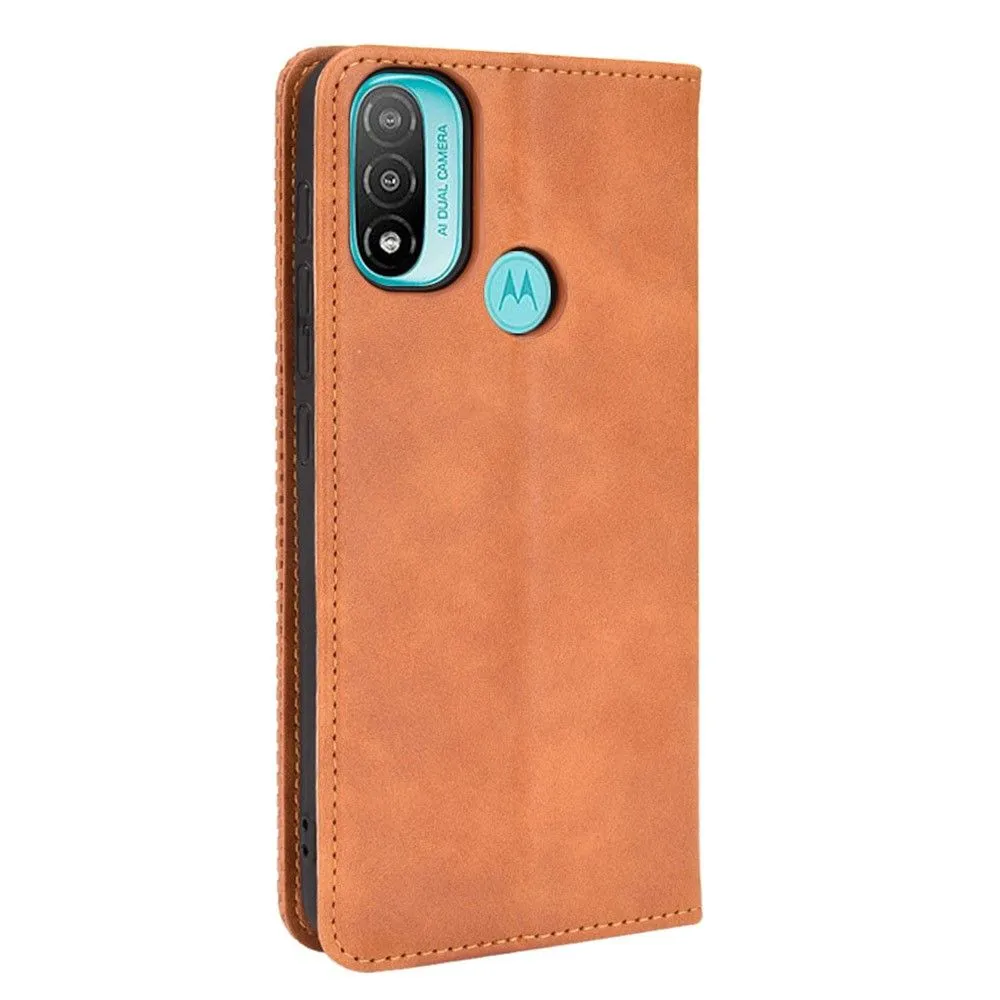 Bofink Vintage Motorola Moto E20 leather case - Brown