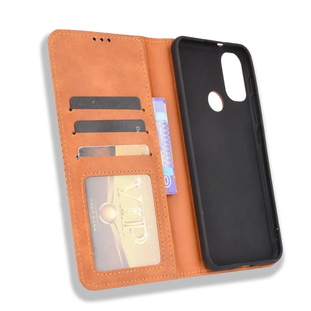 Bofink Vintage Motorola Moto E20 leather case - Brown