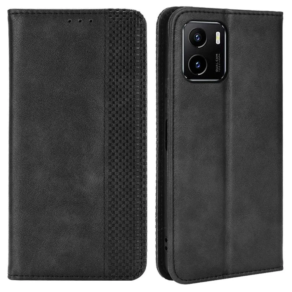 Bofink Vintage Vivo Y15A / Y15s (2021) leather case - Black