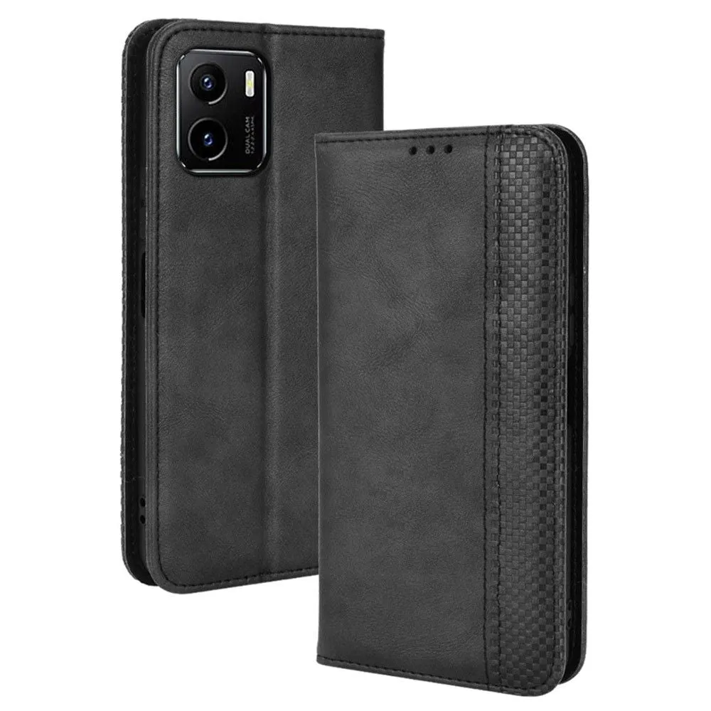 Bofink Vintage Vivo Y15A / Y15s (2021) leather case - Black