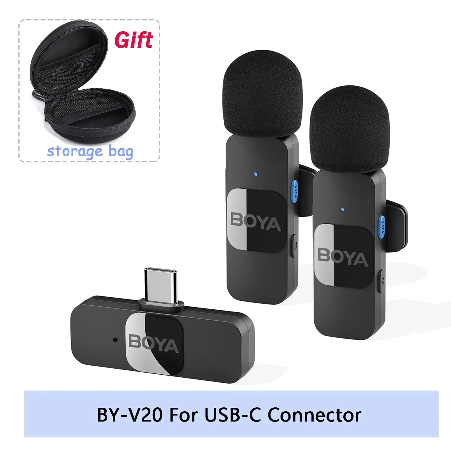 Boya Wireless Microphone | Professional BOYA BY-V Mini for iPhone iPad