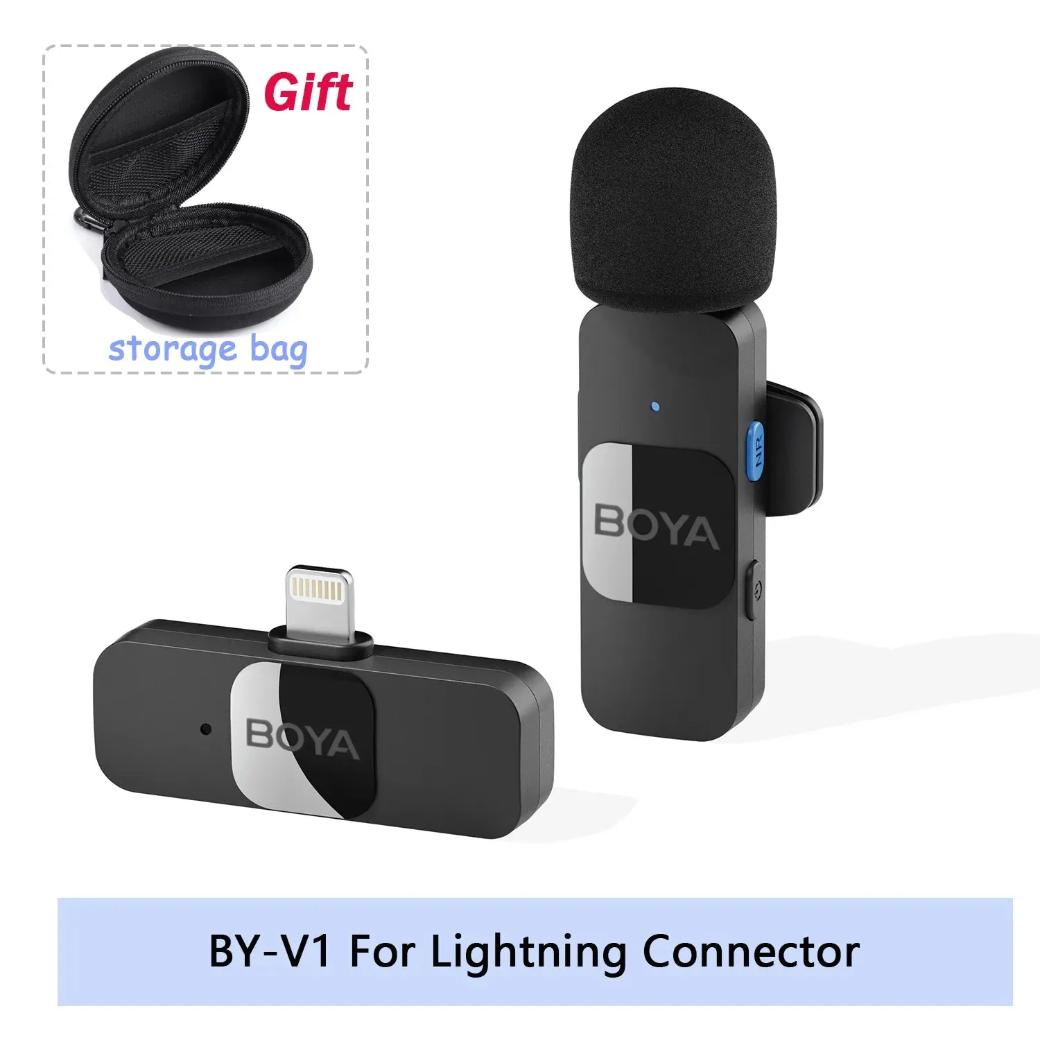 Boya Wireless Microphone | Professional BOYA BY-V Mini for iPhone iPad