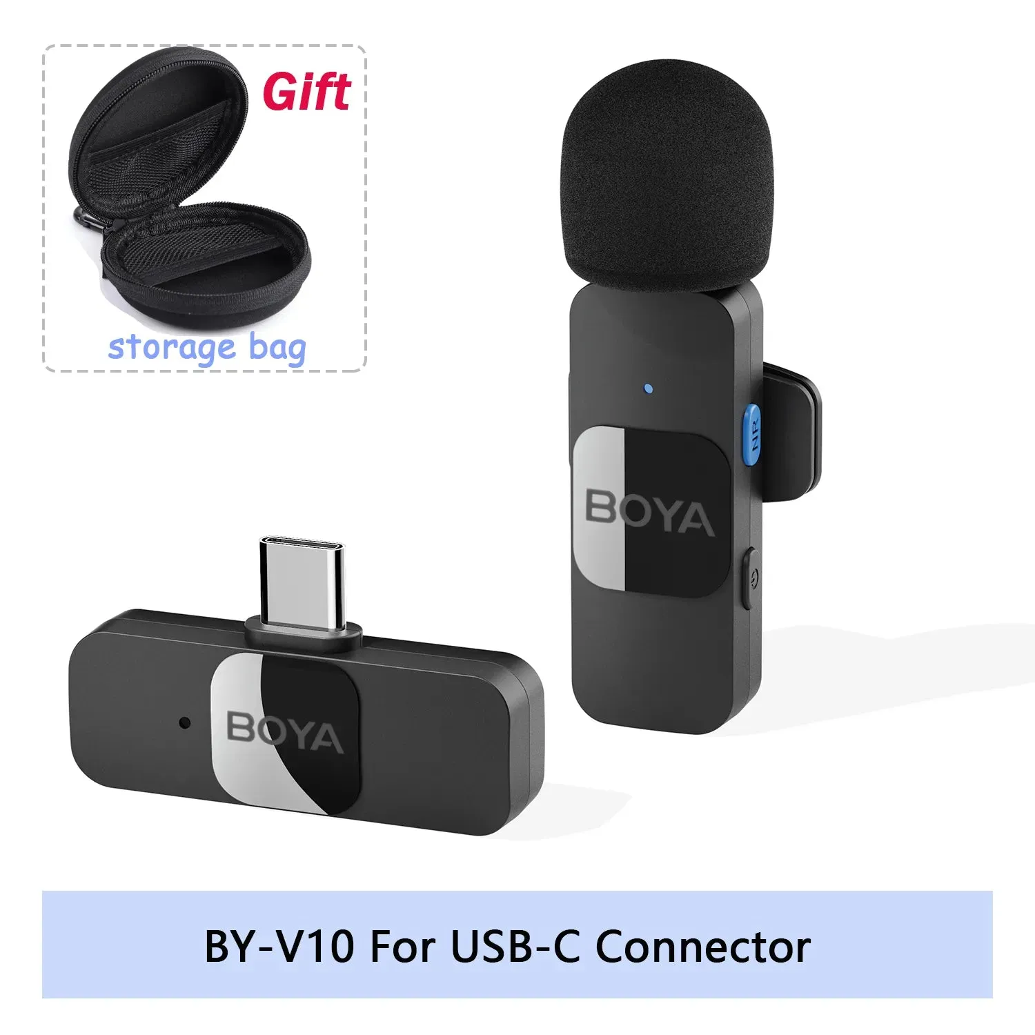 Boya Wireless Microphone | Professional BOYA BY-V Mini for iPhone iPad