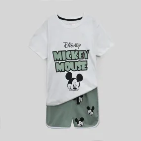 Boys Soft Cotton "Mickey Mouse" Printed Suit