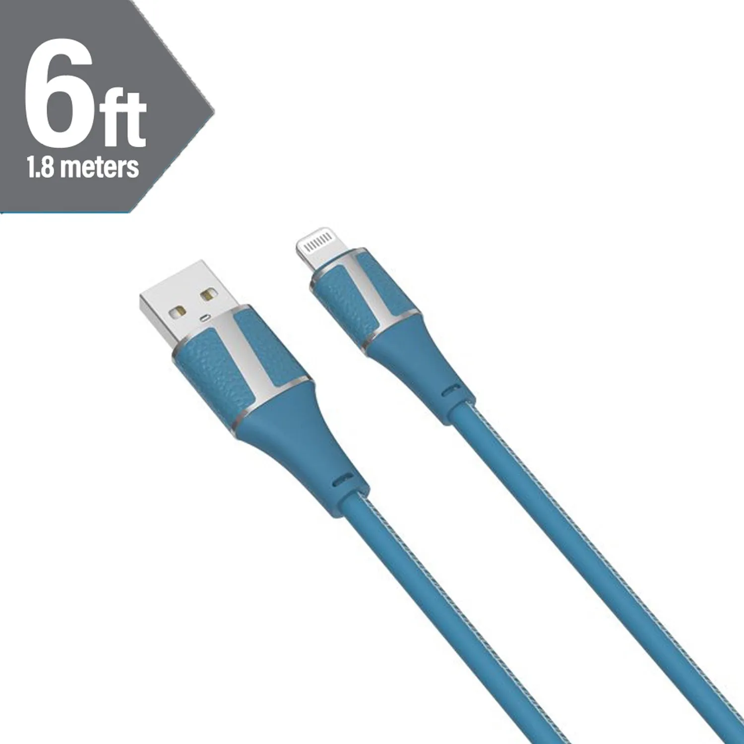 Brookstone MFI Certified Leather Tip Sync and Charge Lightning Cable