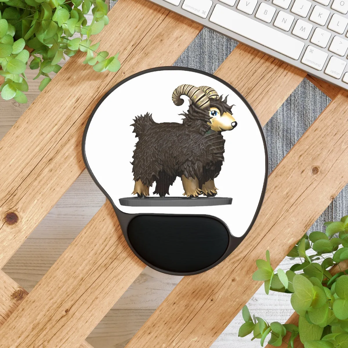 Brown Sheep Mouse Pad With Wrist Rest