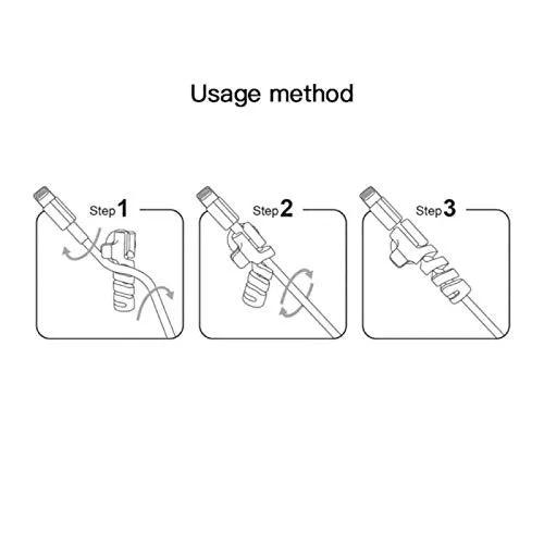 Cable Winder Charger Cable Protector with Sucker, Spiral Charger Wire Protector Saver Cable Manager, Suit for All Cellphone Data Lines (Pack of 4)