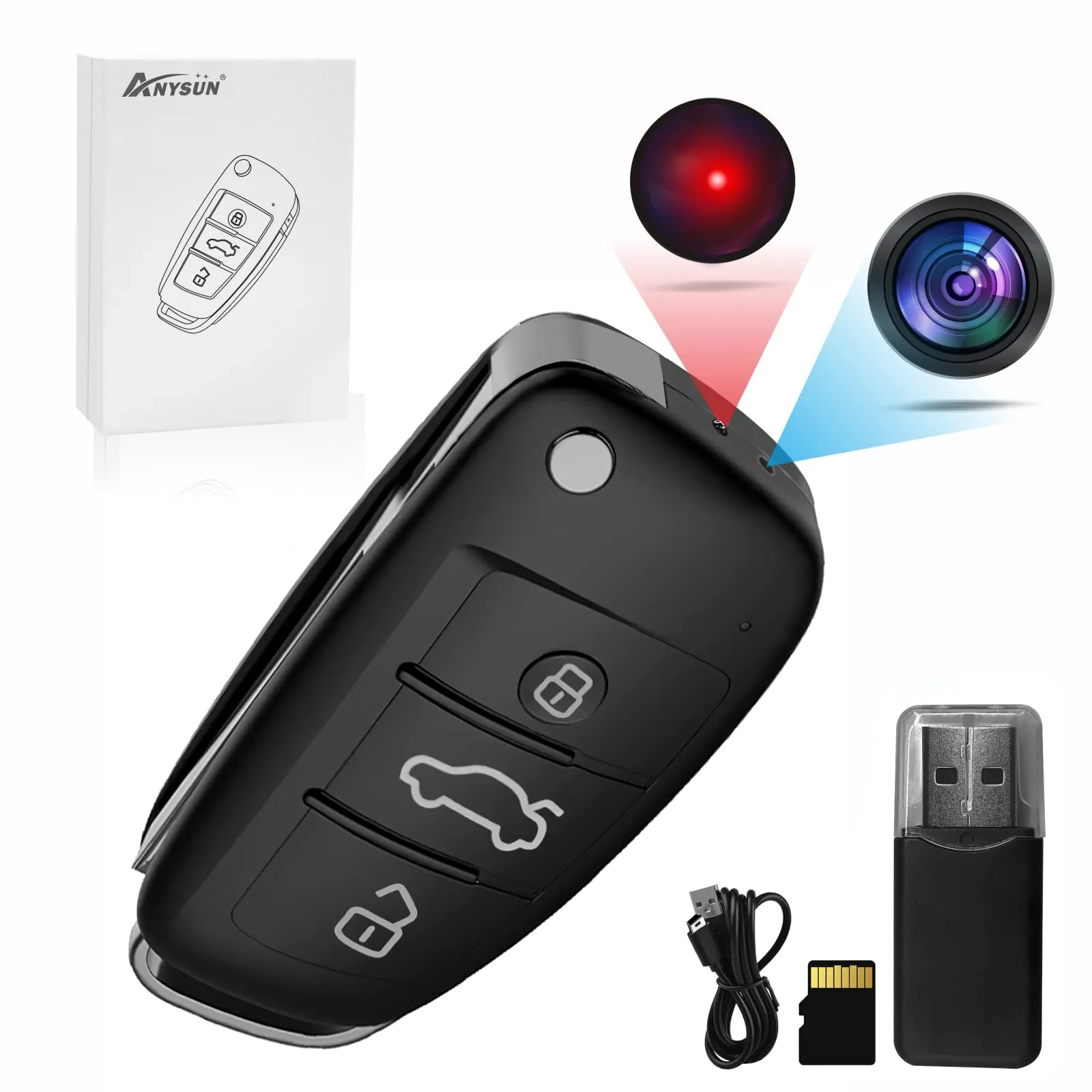 Car Key Chain Secret Security Camera