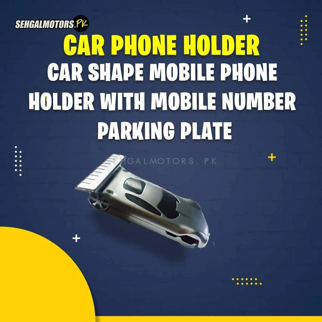 Car Phone Holder Car Shape Mobile Phone Holder with Mobile Number Parking Plate