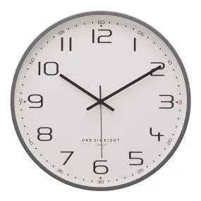 CARMEN Cool Grey 30cm Silent Wall Clock