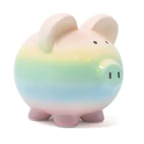 Child to Cherish Rainbow Ombre Piggy Bank