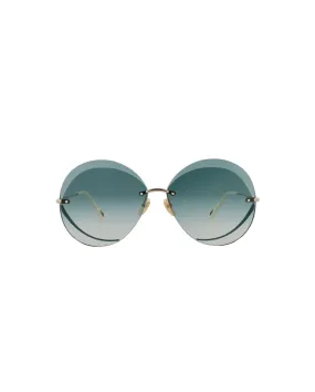 Chloe Round-Frame Metal Sunglasses, Style #  CH0063S-30011429003