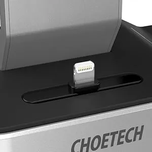 Choetech 4 in 1 MFI Wireless Charging Dock - Silver