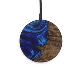 Circle Wood Resin Wireless Charger - Alain (Dark Blue, 588192)