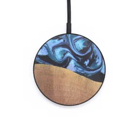 Circle Wood Resin Wireless Charger - Braelynn (Blue, 691852)