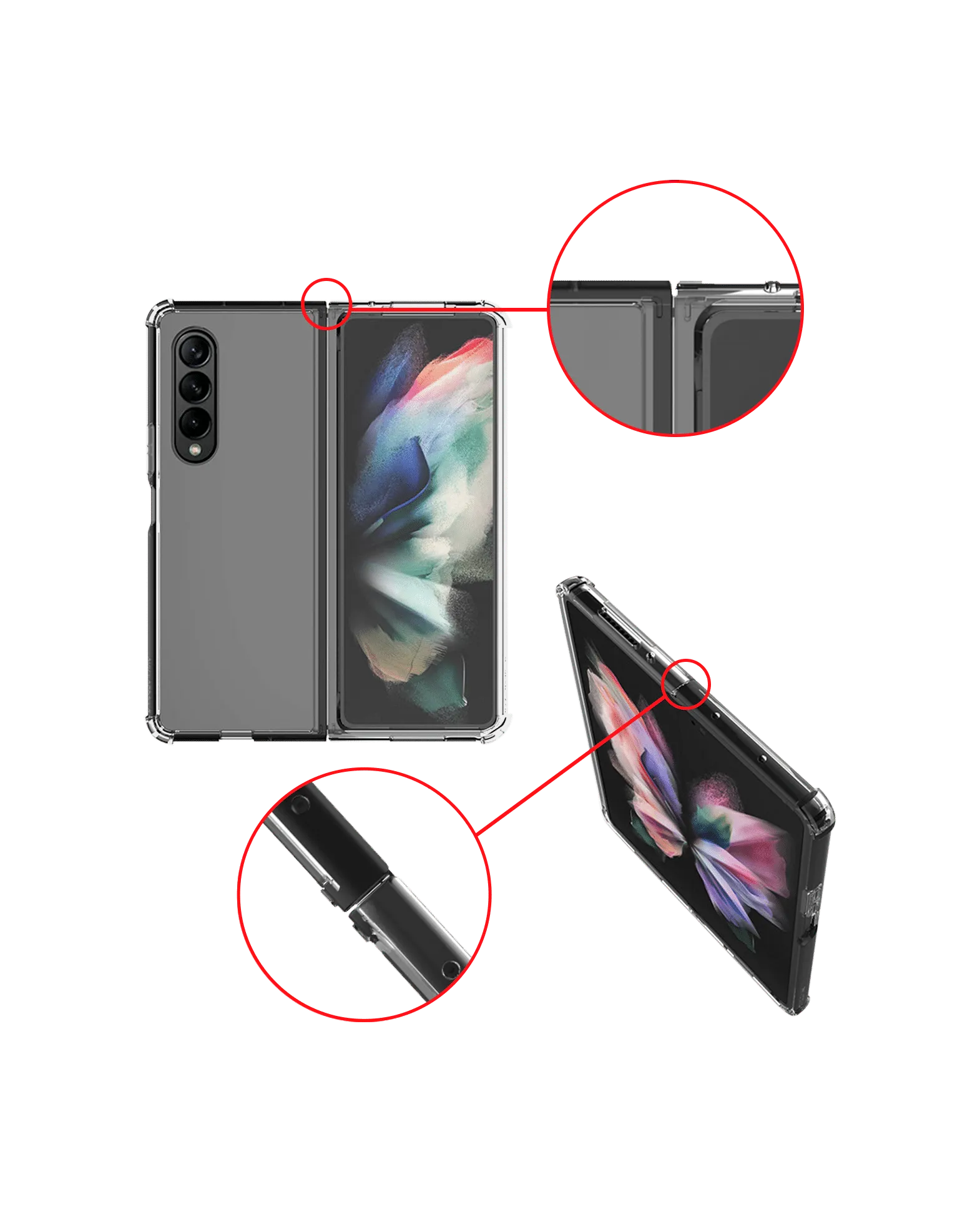 Clear Case For Samsung Galaxy Z Fold 3