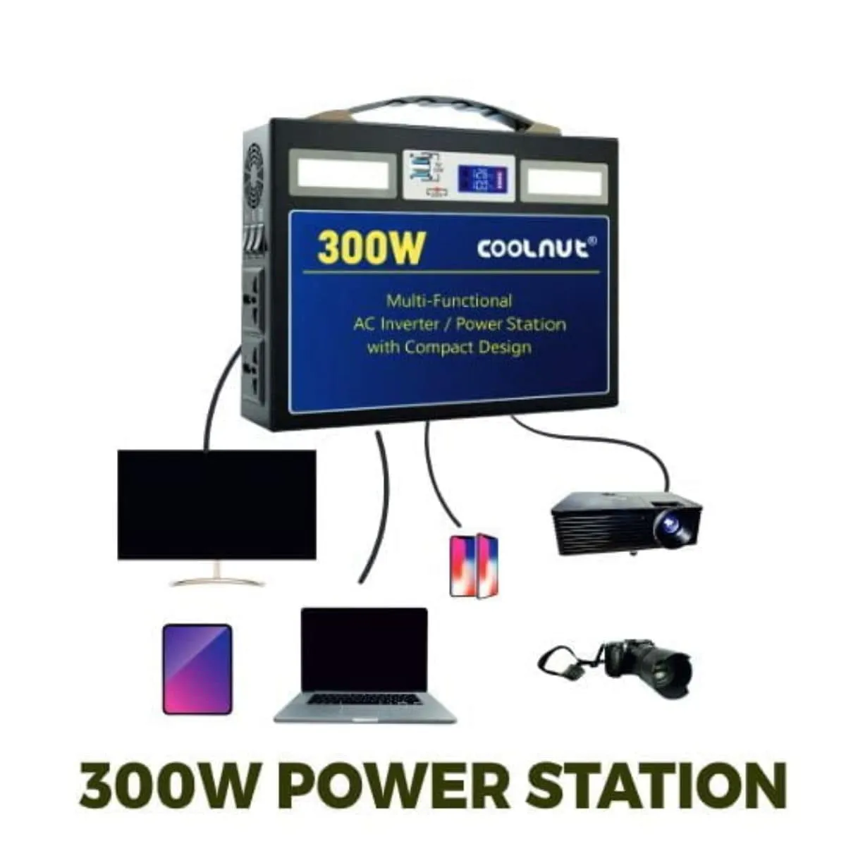 Compact Solar Power Station - 666Wh - 300Watt - 180000mAh