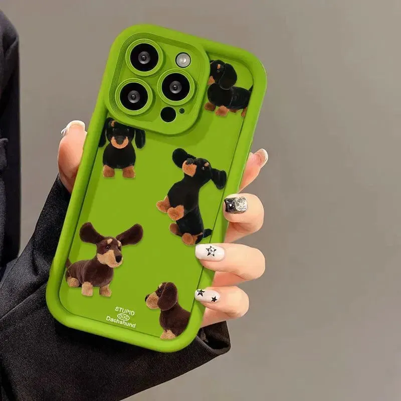 Cream Sausage Dog Phone Case