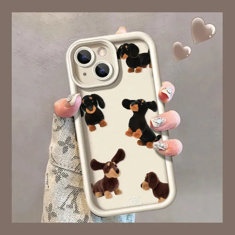 Cream Sausage Dog Phone Case