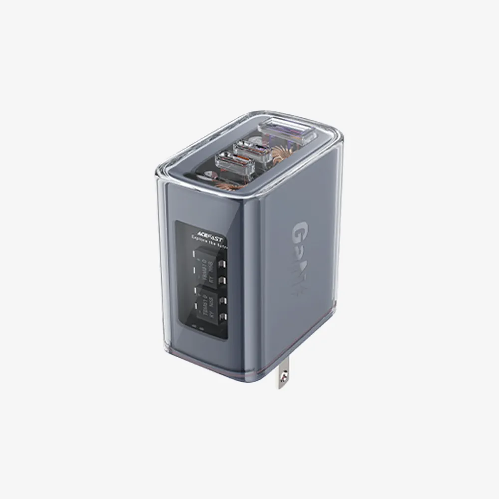 Crystal Series A47 Fast Charge Wall Charger 65W GaN