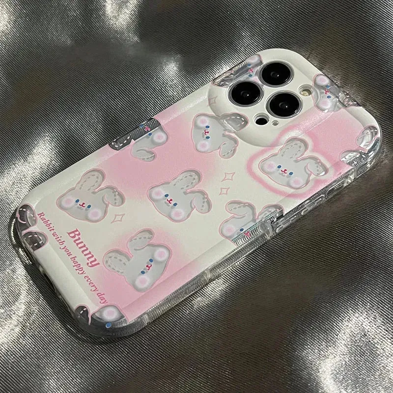 Cute Gradient Laser Rabbit Phone Case