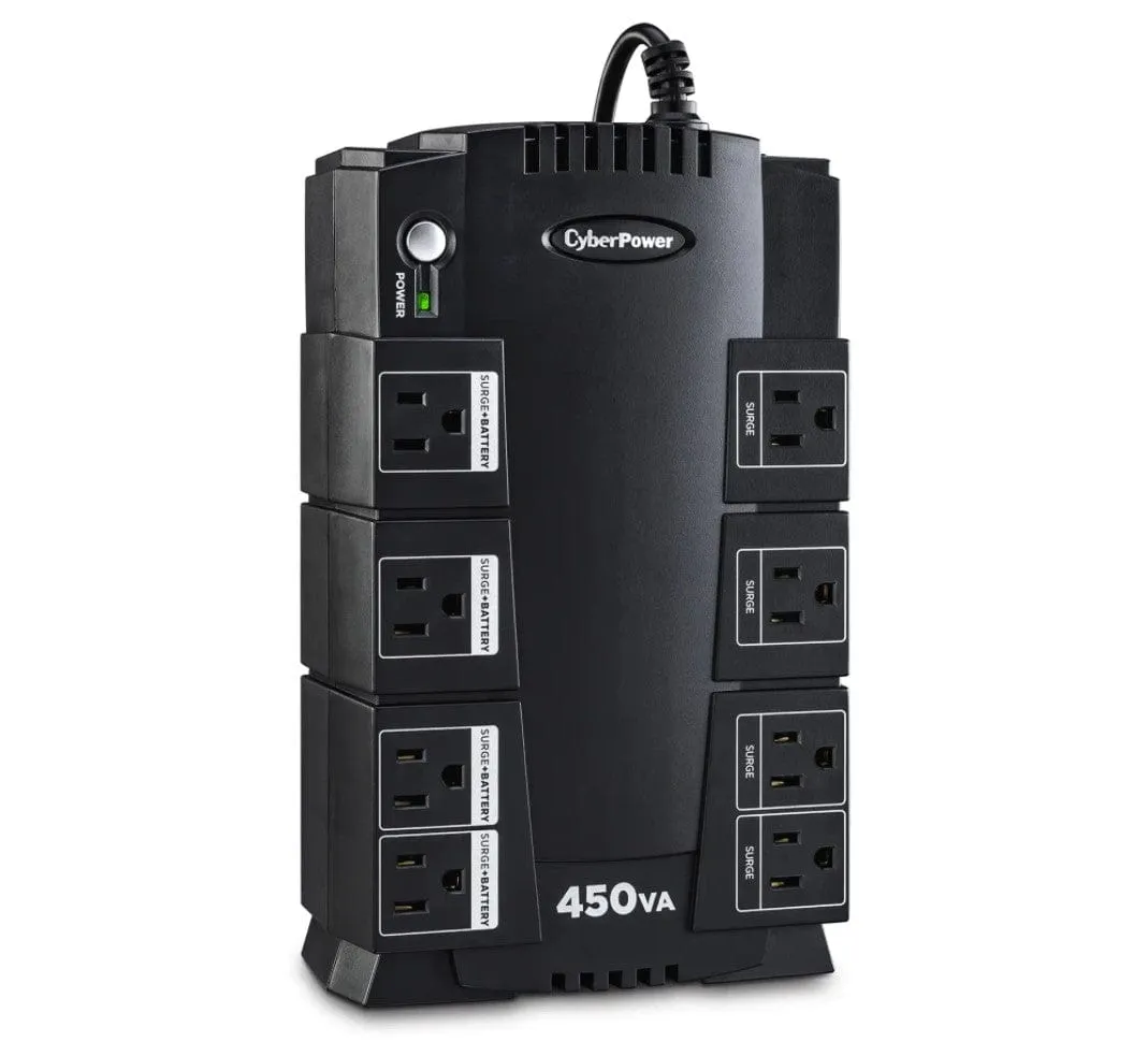 CyberPower 450VA/260W 8 Outlets UPS - New Battery Certified Refurbished