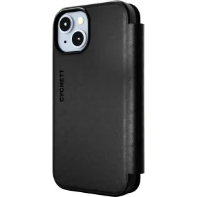 Cygnett MagWallet Leather Wallet Case for iPhone 15 Series Black