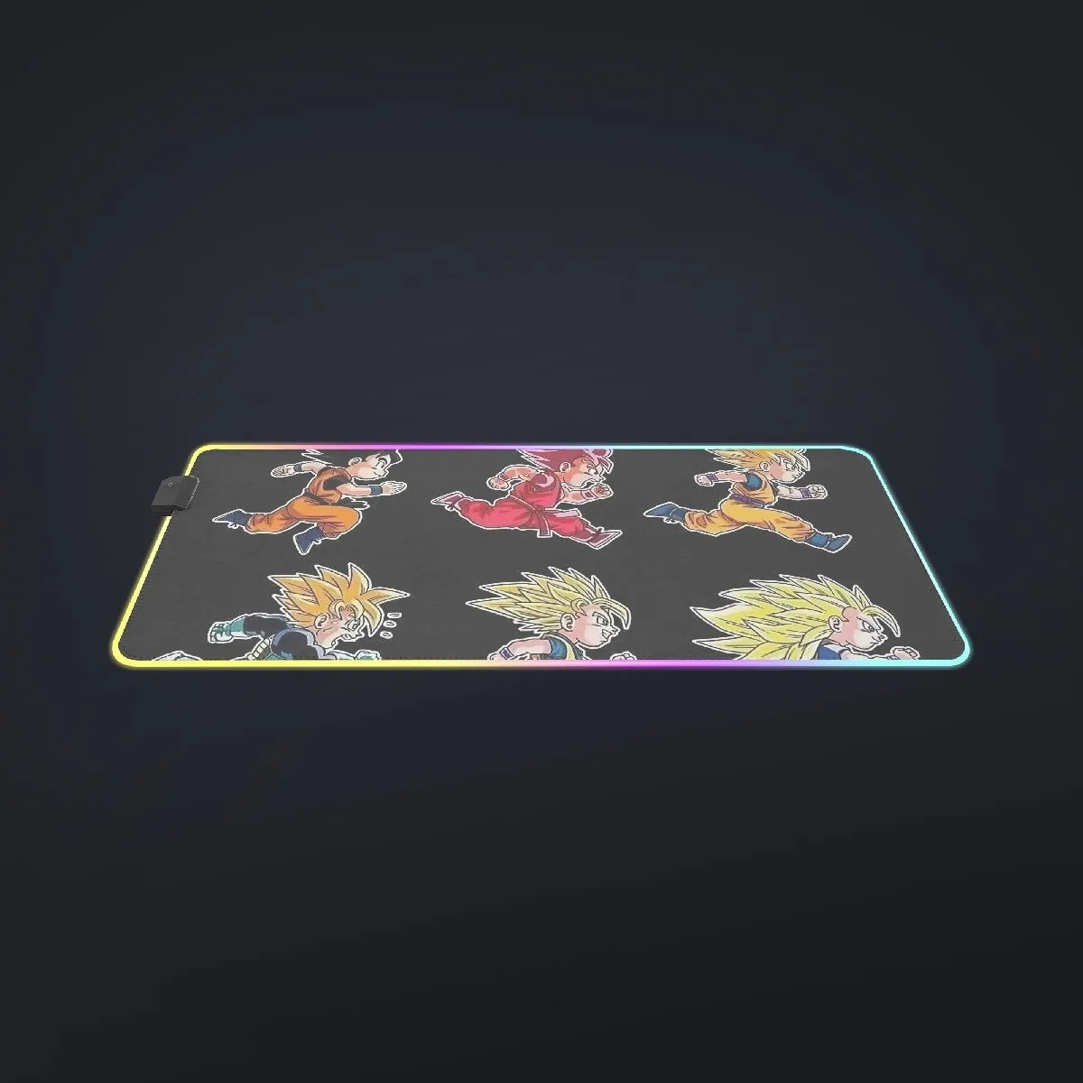 Dragon Ball Anime Son Goku All Form Transformation cool  LED  Mouse Pad