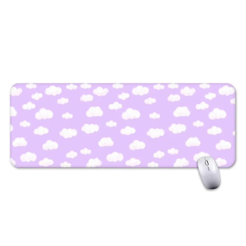 Dreamy Clouds Gaming Mouse Pad / Desk Mat (Lilac)