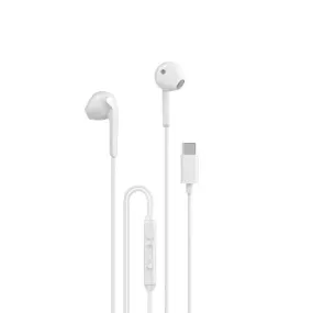 Dudao TypeC Wired Earphones, 1.2Mm, White