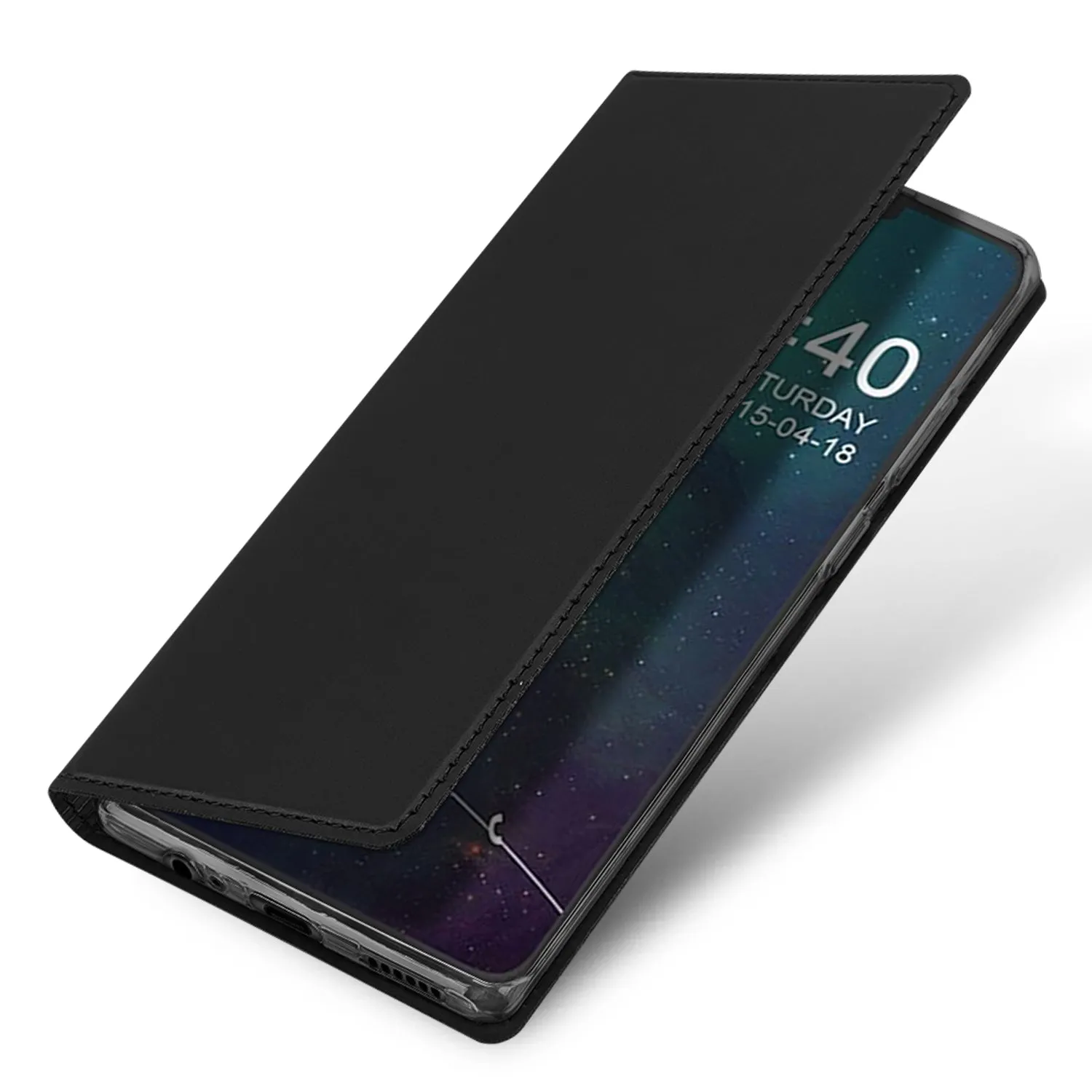 DUX DUCIS Skin Pro Faux Leather Wallet Flip Case for Huawei Mate 30 - Black