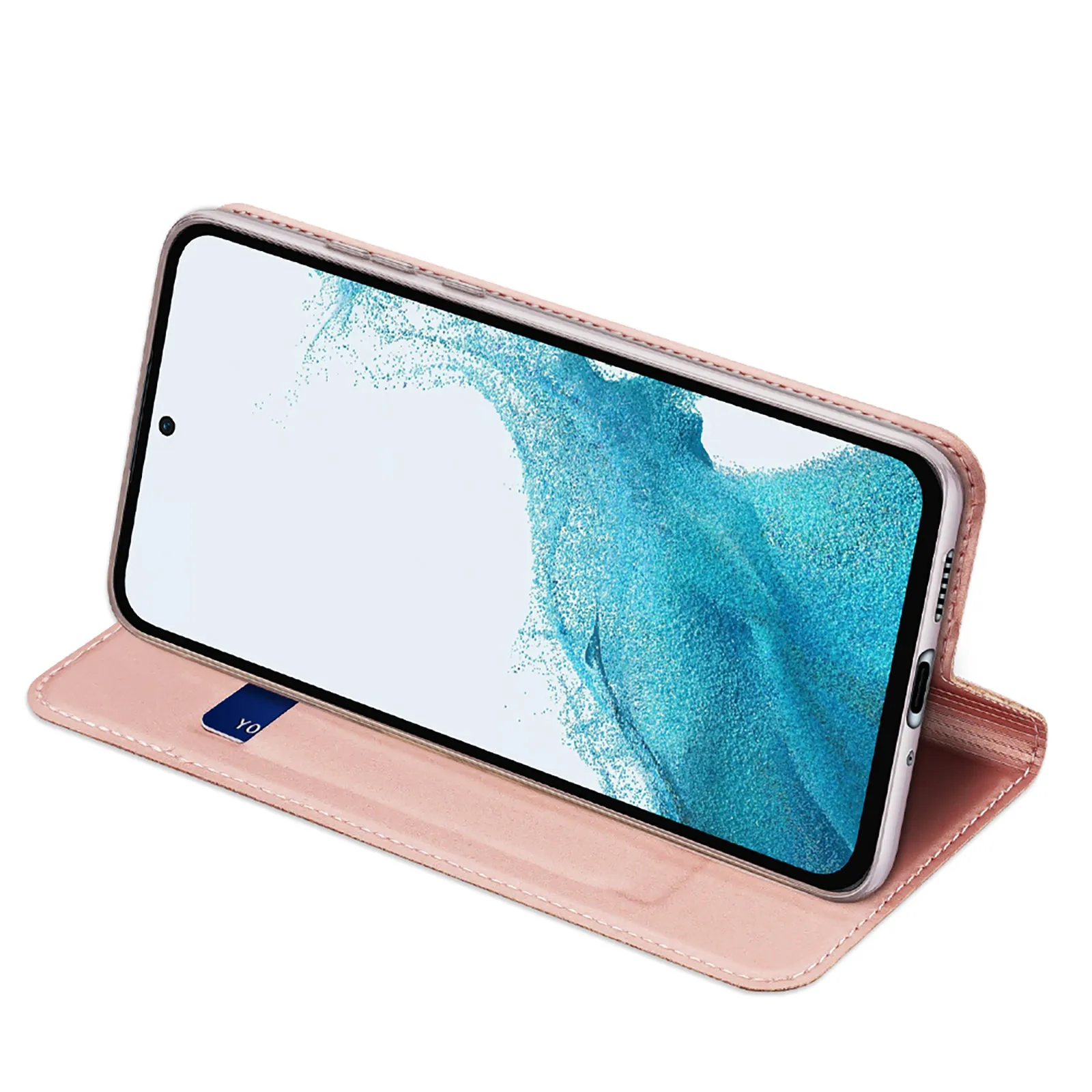 DUX DUCIS Skin Pro Faux Leather Wallet Flip Case for Samsung Galaxy A54 5G - Rose Gold