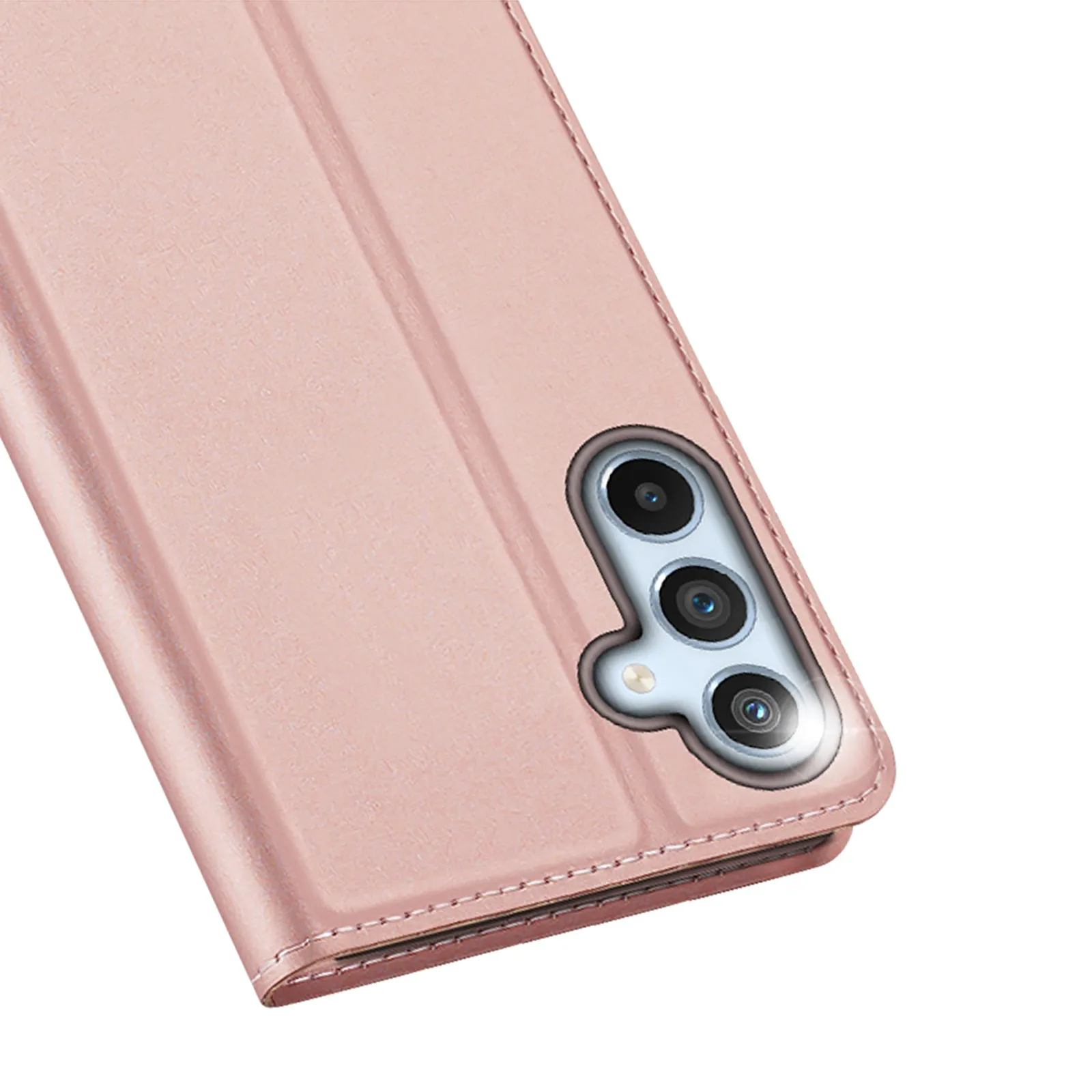 DUX DUCIS Skin Pro Faux Leather Wallet Flip Case for Samsung Galaxy A54 5G - Rose Gold