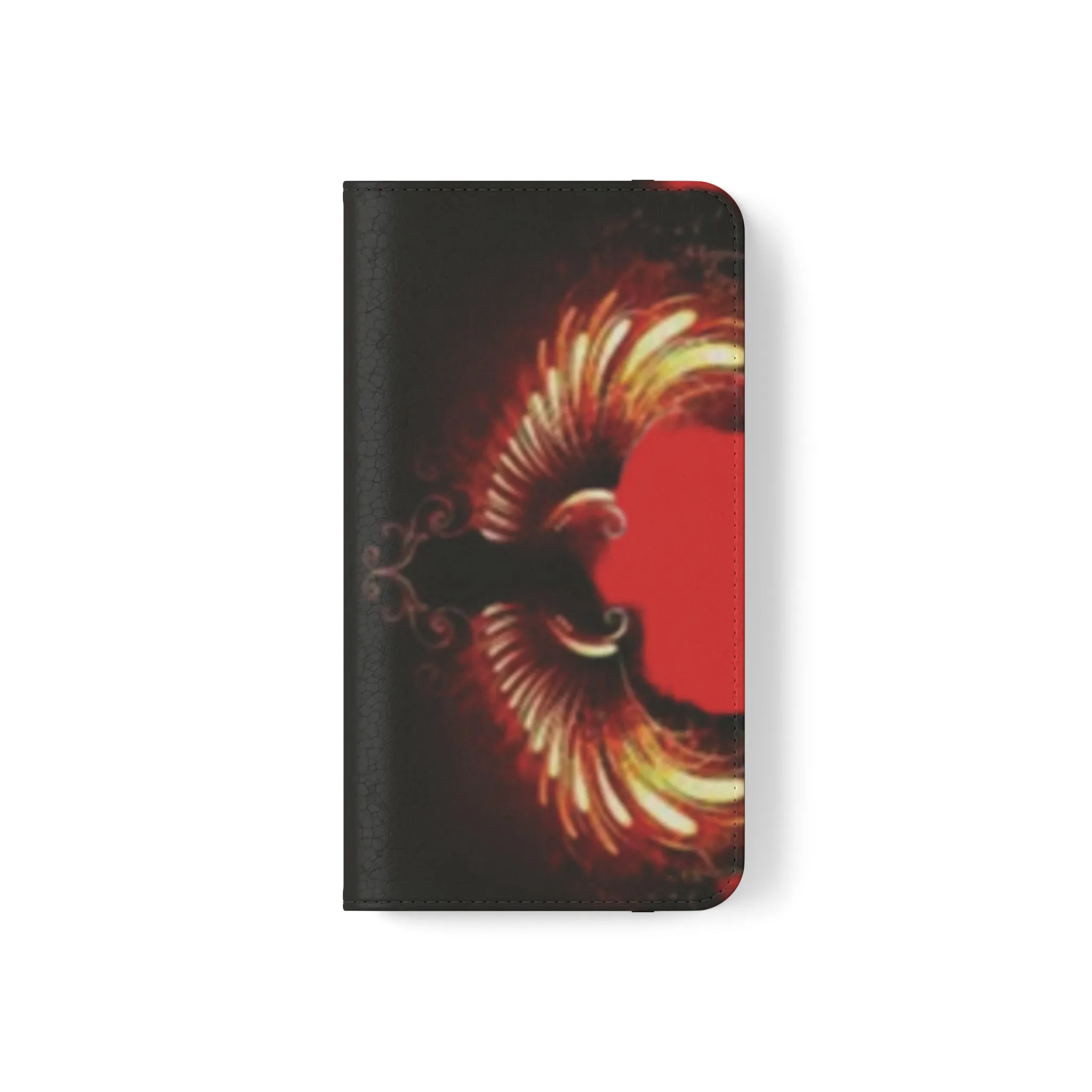 Elegant Winged Design Phone Flip Case - Stylish & Functional