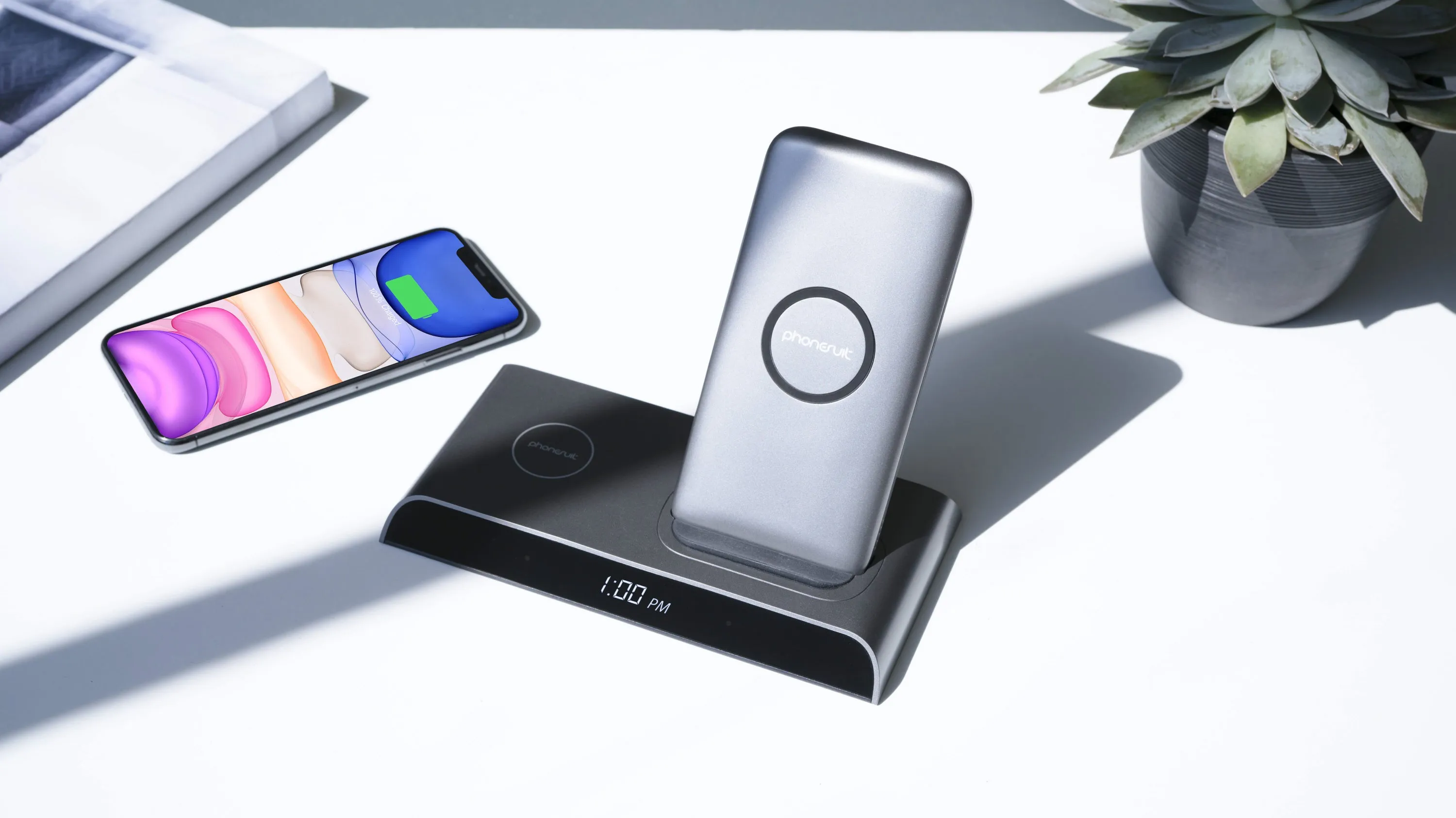 Energy Core Wireless Station | Charging Dock & Portable Power Bank | 10,000mAh