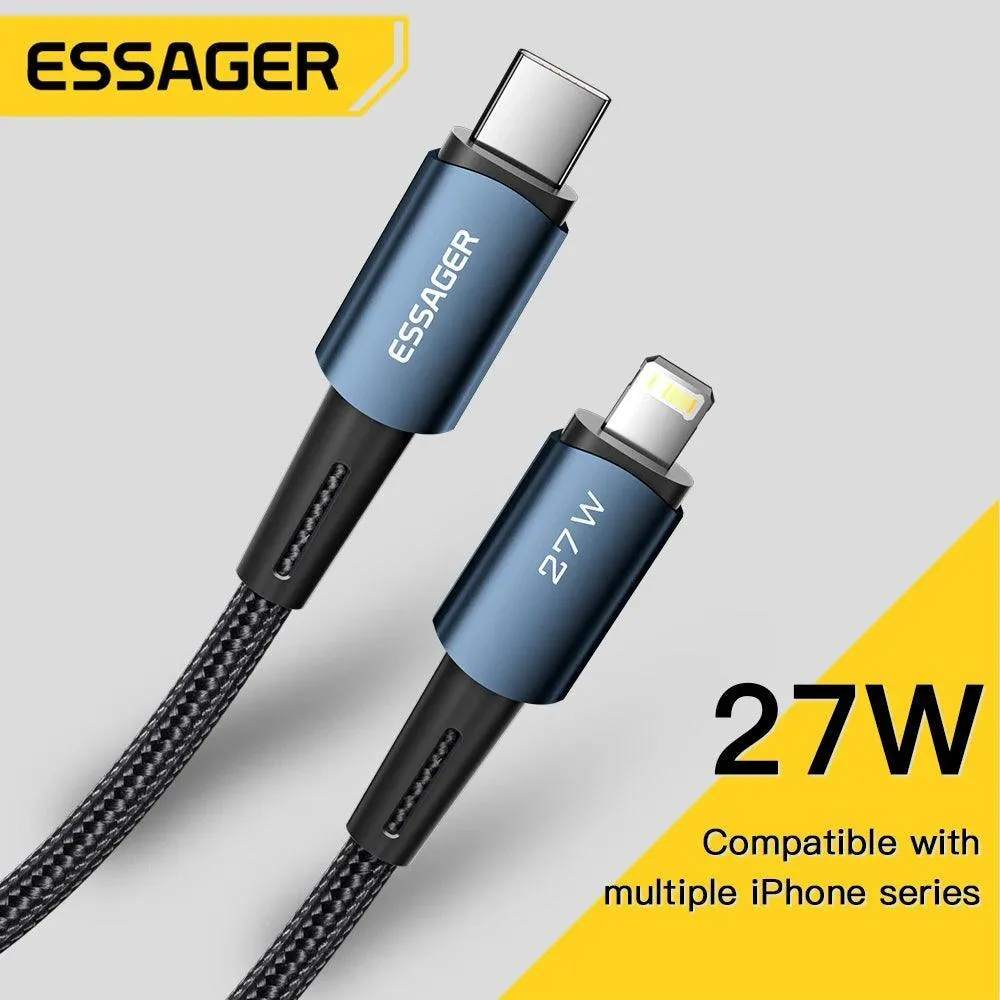 Essager USB C Lightning Fast Charging Cable for iPhone - Efficient 20W Charger for Apple Devices