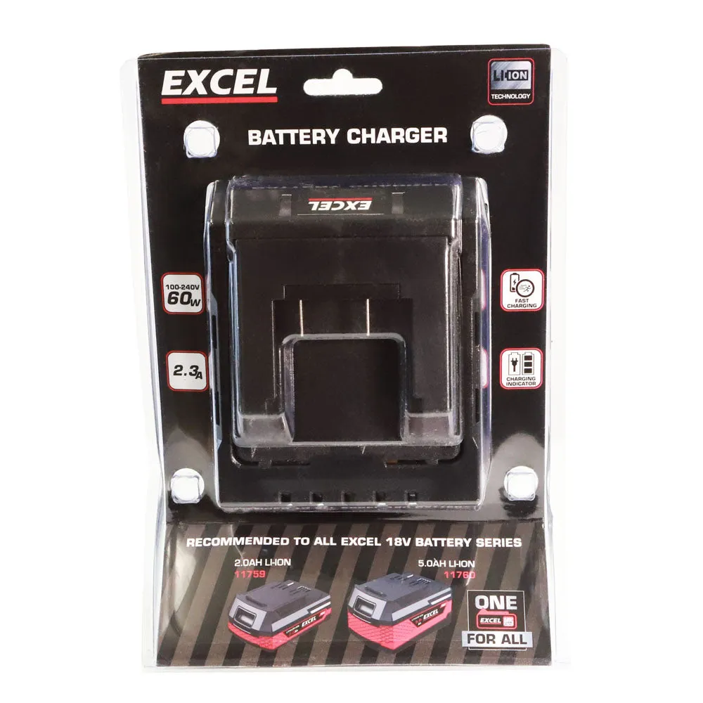 Excel 100V-240V Fast Battery Charger 2.3A