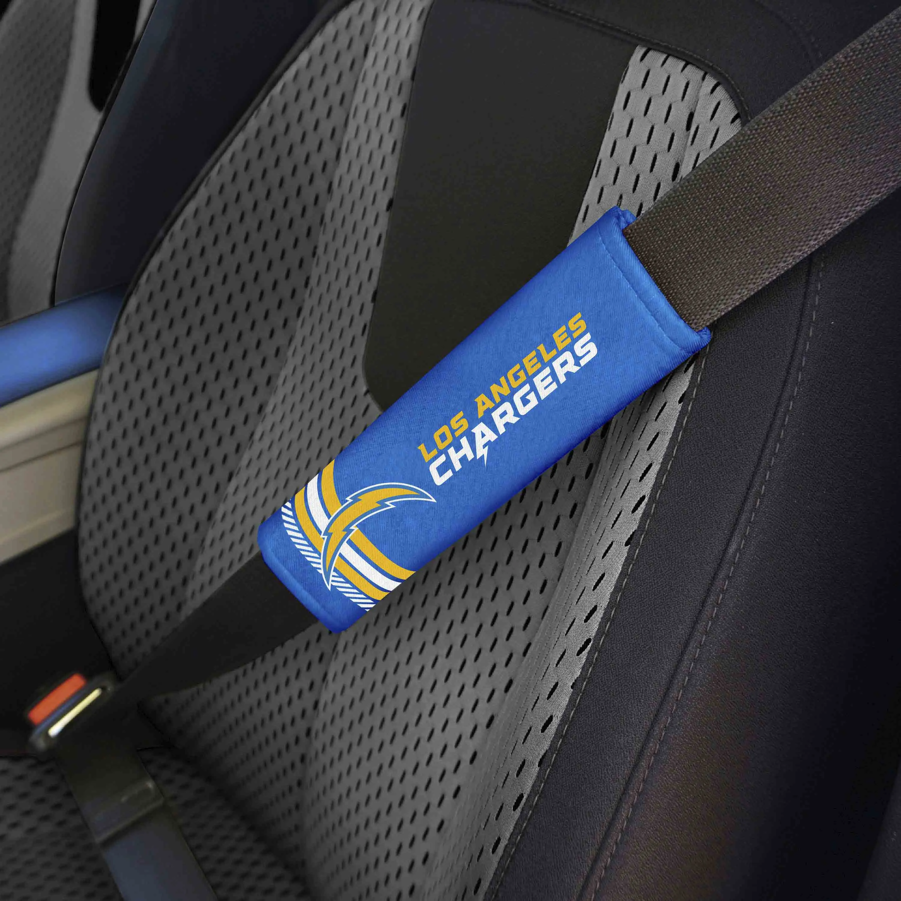 Fanmats Los Angeles Chargers Team Color Rally Seatbelt Pad - 2 Pieces