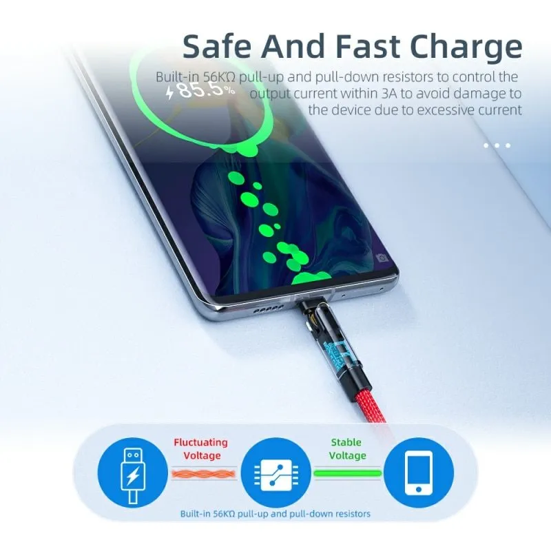 Fast Charging Cable Micro USB Type C