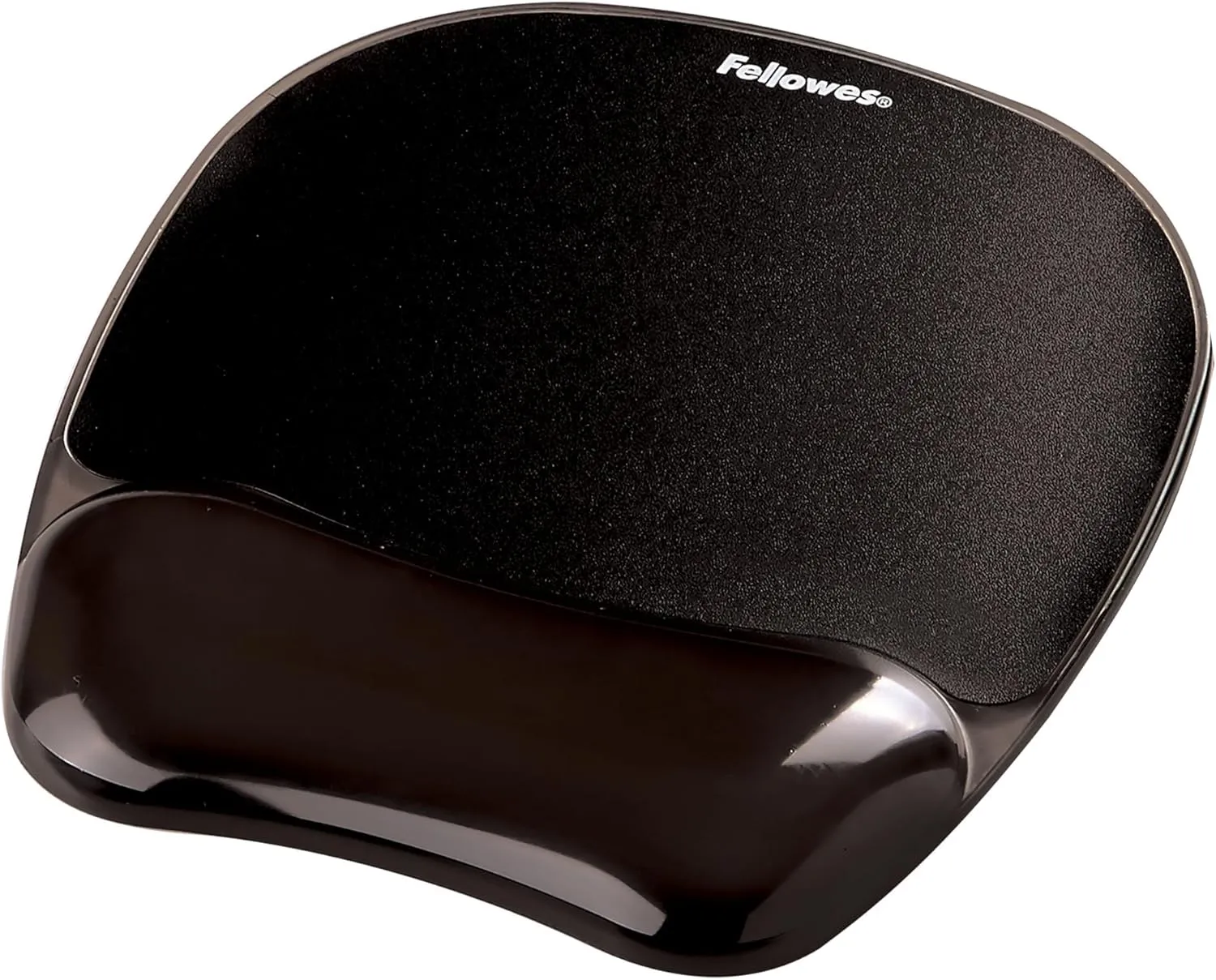 Fellowes Gel Mouse Mat with Wrist Support - Ergonomic Non-Slip Rubber Base for Laser & Optical Mice - Black