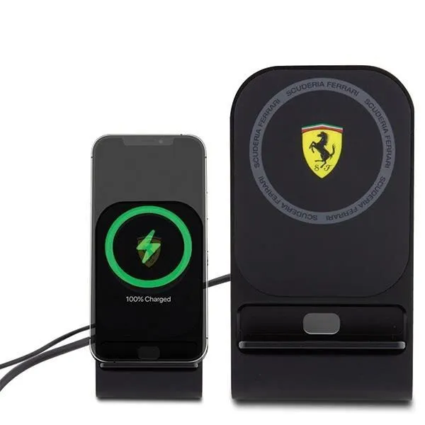 Ferrari 15W Magnetic Wireless Charger Black - FEMFBMALK